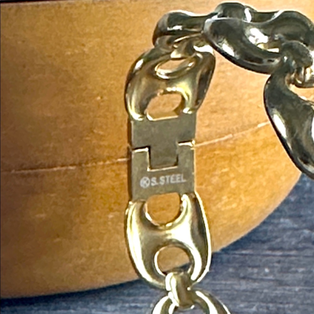 Mariner Puff Stainless Steel Hinged Bangle Bracelet - Picture 4 of 5